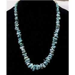 Navajo Sterling Turquoise Nugget Necklace