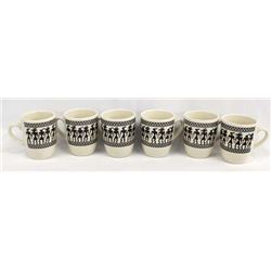 6 Anasazi Traders Design Ceramic Coffee Cups