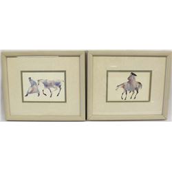 2 Framed Cherokee Prints by Carol Grigg