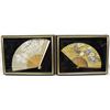 Image 1 : Pr Japanese Painted Fans in Shadowbox Frames