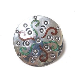 Navajo Sterling Silver Pin by William Singer