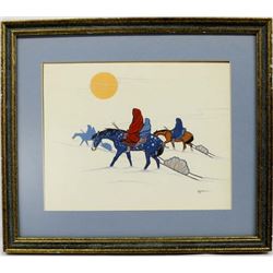 Original Navajo Painting by Beatien Yazz