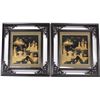 2 Framed Chinese Carved Cork Landscape Pictures