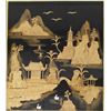 Image 2 : 2 Framed Chinese Carved Cork Landscape Pictures