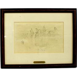 Original Olaf C. Seltzer Indian War Party Sketch