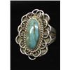 Vintage Navajo Sterling Turquoise Ring, Size 6.25
