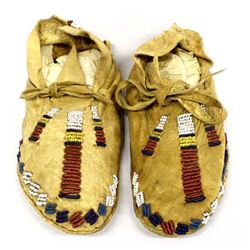 Antique 1890 Northwest Coast Child's Moccasins