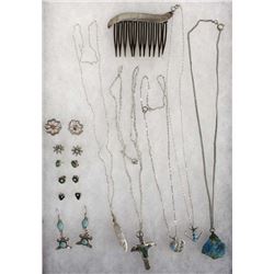 Collection of Native American Sterling Jewelry