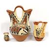 Image 1 : 3 Native American Jemez Pottery Wedding Vases