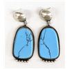 Image 1 : Native American Navajo Silver Turquoise Earrings