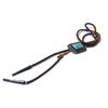 Image 1 : Cochiti-Zuni Silver Turquoise Bolo Tie, D. Taliman