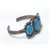 Image 2 : Native American Navajo Sterling Turquoise Bracelet