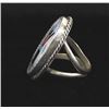 Image 2 : Large Zuni Sterling Inlay Crown Dancer Ring, 6.75