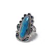 Image 1 : Navajo Sterling Morenci Turquoise Ring, Size 8.25