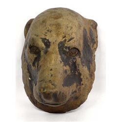 Antique Taxidermy Carved Stone Bear Mask