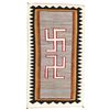 Image 1 : Vintage Navajo Rolling Log Design Wool Textile