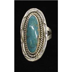 Navajo Sterling & Turquoise Ring, Size 6.5