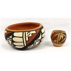 2 Native American Jemez Pottery Jars