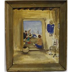 Whimsical 1954 Native American Painting