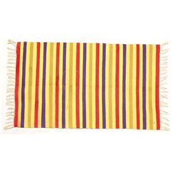 Vintage Vibrant Chimayo Wool Textile Rug