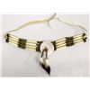 Cherokee Brass Bead & Bone Hair Pipe Choker
