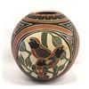 Beautiful Mata Ortiz Etched Bird Jar by H. Quezada