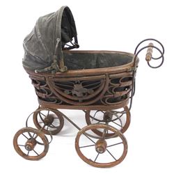 Antique Replica Victorian Child's Doll Buggy