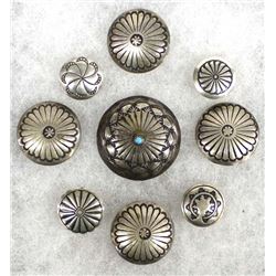 9 Native American Navajo Button Covers
