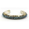 Image 1 : Navajo Gold on Sterling & Turquoise Bracelet, Nez