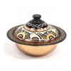 Beautiful Etched Copper Lidded Dish