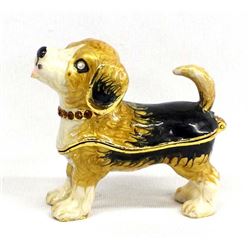 Beagle Lidded Trinket Box
