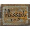 Image 1 : Rustic Metal and Wood ''Blessed'' Sign