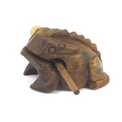 Mexican Carved Wood Frog Rasp Instrument