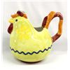 Image 1 : Glazed Ceramic Chicken Pitcher by The Cellar