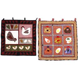 2 Quilted Wall Hangings