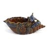 Ceramic Conch Shell & Dolphins Figurine