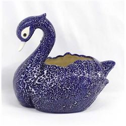 Vintage Ceramic Blue Swan