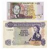 Image 1 : Bank of Mauritius, ND 1967 and 2006 Replacement Issue Banknotes.