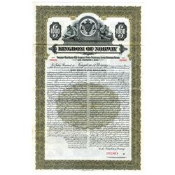 Kingdom of Norway, 1937 Specimen Bond