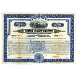 Wabash Railway Co., 1925 Specimen Bond