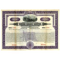 Wabash Railway Co., 1925 Specimen Bond