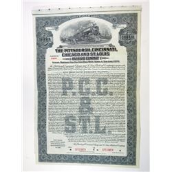 PA,OH,WV,IN,ID. Pittsburgh, Cincinnati, Chicago & St. Louis R.R. Co., Bond -Gray