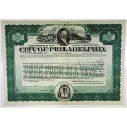 City of Philadelphia, 1919 Specimen Bond