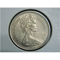 COIN - 5 NEW PENCE - 1968