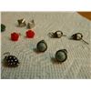 Image 2 : ASSORTED EARRINGS - some may be silver - 8 SETS TTL
