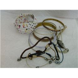 BRACELETS - 1 BEADED, 2 ROPE & 5 NON-FEROUS = 8TTL