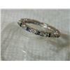 Image 4 : ***** FEATURE ITEM **** RING - 1/2CTW GENUINE MIDNIGHT BLUE SAPPHIRE(11PC) & 4/5 CTW WHITE TOPAZ(11P