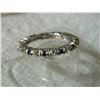Image 6 : ***** FEATURE ITEM **** RING - 1/2CTW GENUINE MIDNIGHT BLUE SAPPHIRE(11PC) & 4/5 CTW WHITE TOPAZ(11P