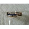 Image 3 : **** FEATURE ITEM ****  RING - 8 2/5 CTW GENUINE SAPPHIRE (11PC) & DIAMONDS IN 925 STERLING SILVER C