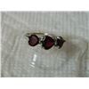 Image 2 : ***** FEATURE ITEM **** RING - 3 CTW HEART FACETED GARNETS & DIAMONDS IN 925 STERLING SILVER SETTING